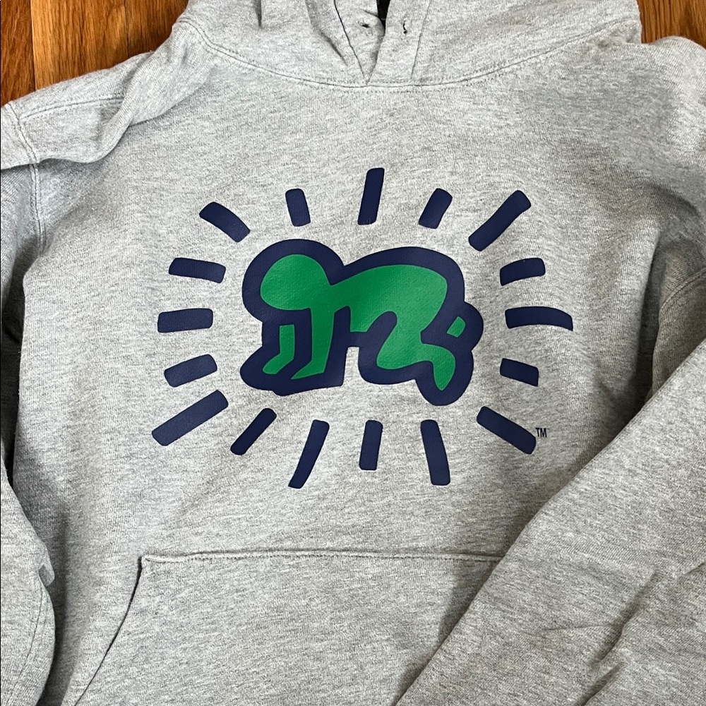 Uniqlo Keith Haring Gray Hoodie M Cotton women EUC